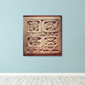 Agenda met vier glyphs, Toltec Canvas Afdruk (Insitu (Houten vloer))