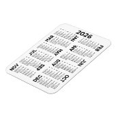 Agenda - Minimaal zwart-wit Magneet (Linkerzijde)