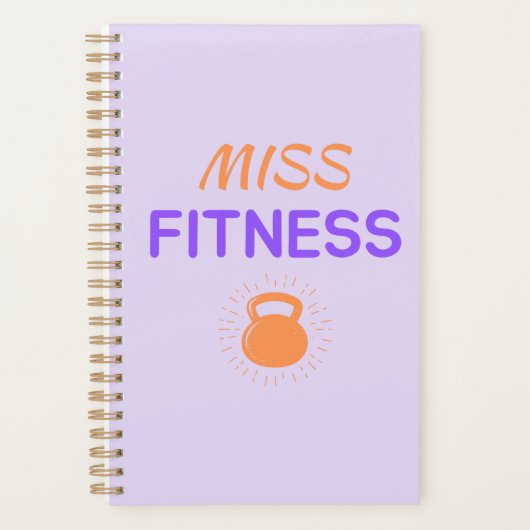 Agenda Miss Fitness. Idée cadeau Sport (Devant)