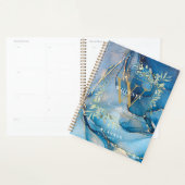 Agenda monogramme de verdure d'agate bleue 2023 (Devant avec enveloppe)