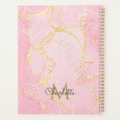 Agenda Monogramme Rose Agate Script Or 2023 (Dos)