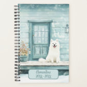 Agenda non daté Chien Samoyède Hiver  (Devant)