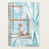 Agenda non daté de rendez-vous avec chat Sphynx (Devant)