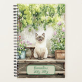 Agenda non daté de rendez-vous avec un chat siamoi (Devant)