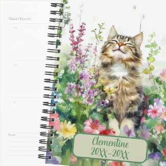 Agenda non daté Tabby Cat Journal