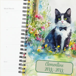 Agenda non daté Tuxedo Cat Journal