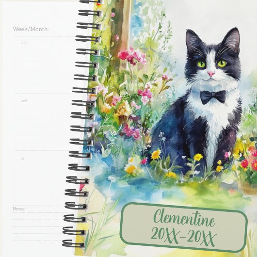 Agenda non daté Tuxedo Cat Journal
