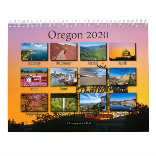 Agenda Oregon 2020 Kalender (Achterkant)