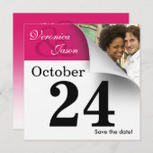 Agenda Pagina Opslaan Datum foto Save The Date (Voorkant / Achterkant)