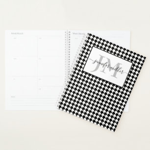 Agenda personnalisé à carreaux pied de poule