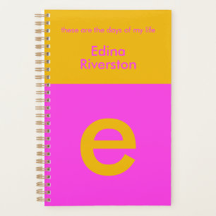 Agenda Personnalisé Lumineux et Amusant Monogramme