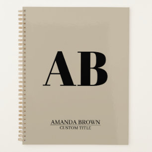 Agenda personnalisé Monogramme Nom Personnalisé 20