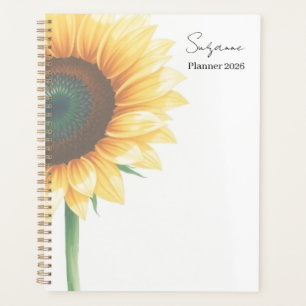 Agenda personnalisé Tournesol 2026 avec nom
