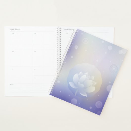 Agenda quotidien à couverture rigide Blooming Lotu (Devant avec enveloppe)