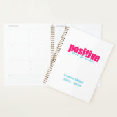 Agenda quotidien rose chaud et sarcelle Positive V (Devant avec enveloppe)