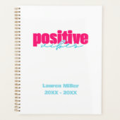Agenda quotidien rose chaud et sarcelle Positive V (Devant)