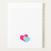 Agenda quotidien rose chaud et sarcelle Positive V (Dos)