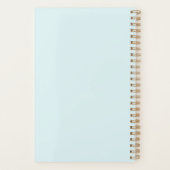Agenda quotidien spirale minimal bleu  (Dos)