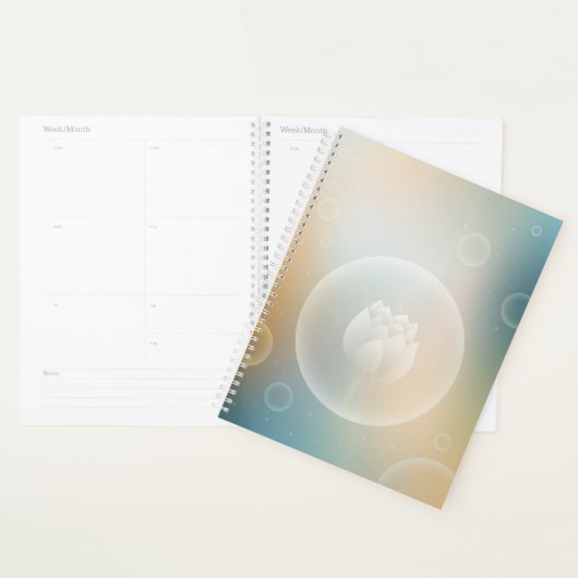 Agenda Reliure Rigide Vibrant Lotus (Devant avec enveloppe)