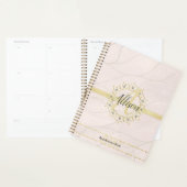 Agenda Rose Gold Monogrammé 2025 (Devant avec enveloppe)