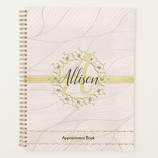 Agenda Rose Gold Monogrammé 2025 (Devant)