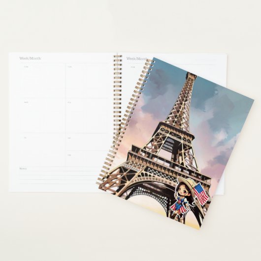 Agenda Torre Eiffel con Chibi París (Devant avec enveloppe)