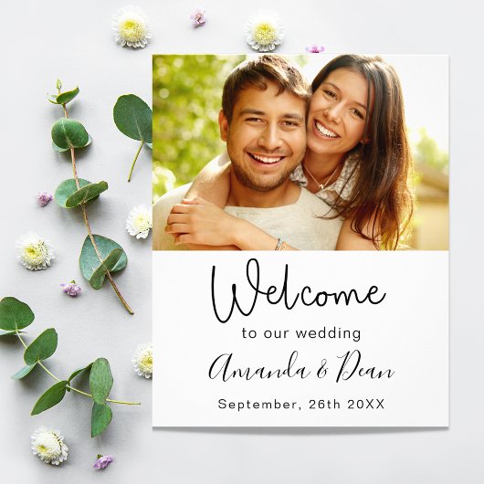 Agenda van het huwelijk - Welkomstfoto Flyer