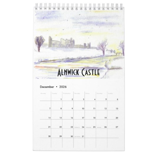 Agenda van Northumberland 2019 Kalender (Dec 2026)