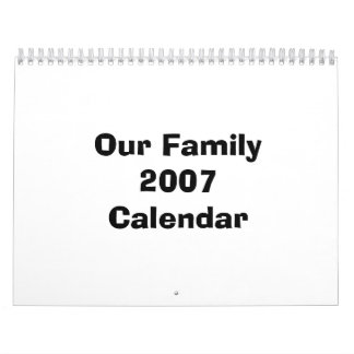 Agenda van onze familie 2007 kalender