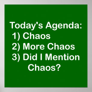 Agenda van vandaag: Chaos Poster