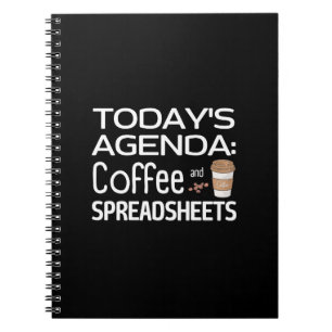 Agenda van vandaag: Koffie en spreadsheets Notitieboek