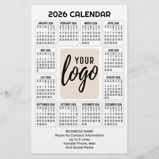 Agenda Verticaal Logo - Zakelijk Contact - Wit Briefpapier (Voorkant)