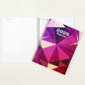Agenda Violet Gemme 2026 Heart (Devant avec enveloppe)