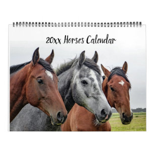 Agenda voor bewerkbare paarden kalender