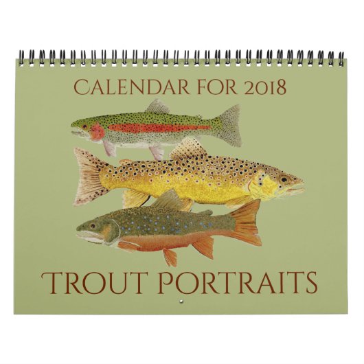 Agenda voor forel portretten kalender (Hoes)