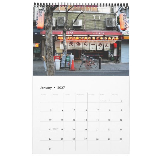 Agenda voor Japanse papierlantaarns Kalender (Jan 2027)