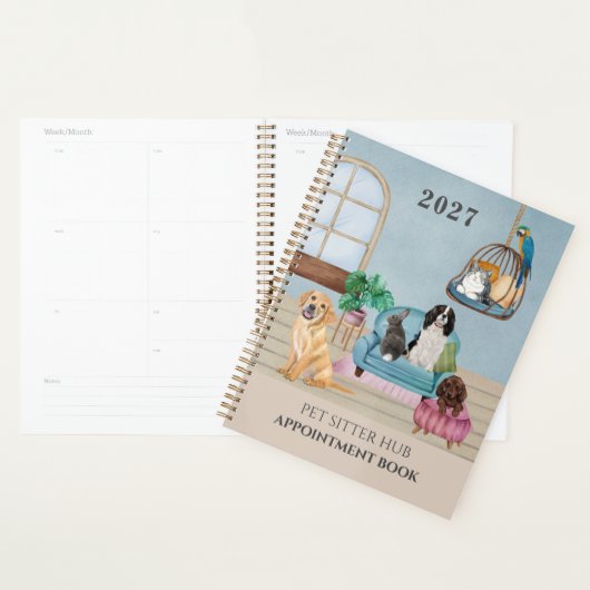 Agenda voor kantoor van huisdieroppas bedrijf (Display)