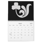 Agenda voor zwart-wit 2010 kalender (Mar 2027)
