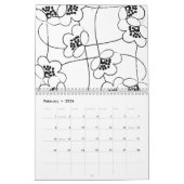 Agenda voor zwart-wit 2014 kalender (Feb 2026)