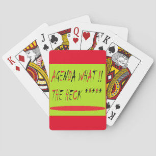 Agenda Wat de Heck groen rood kleuren Pokerkaarten