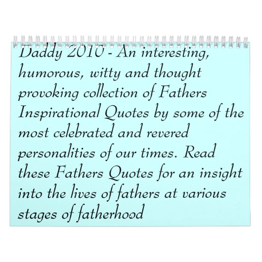 Agenda "Wees een vader" Kalender (Hoes)