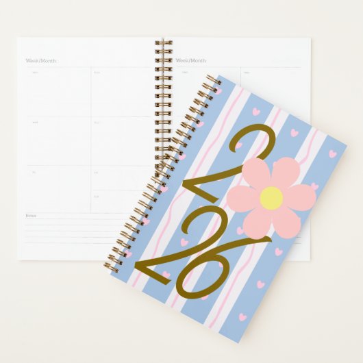 Agenda, wild hearts planner (Devant avec enveloppe)