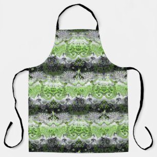 Agender Dragon Damask - Agender Pride Flag Colors Schort