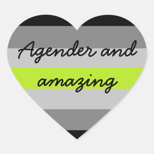 Agender en Amazing Sticker (Voorkant)