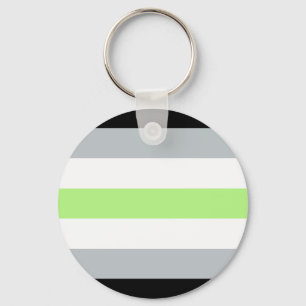 Agender Flag Keyring Sleutelhanger