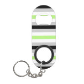 Agender Flag Mini Flessenopener (Voorkant)