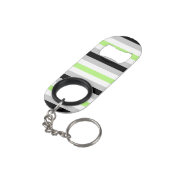 Agender Flag Mini Flessenopener (Achterkant Gekanteld)