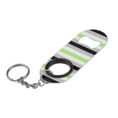 Agender Flag Mini Flessenopener (Voorkant Gekanteld)