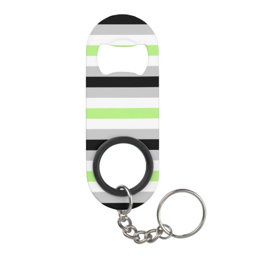 Agender Flag Mini Flessenopener (Achterkant)
