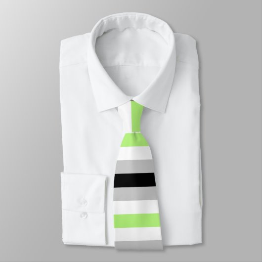 Agender Flag Striped Pride Stropdas (Gebonden)